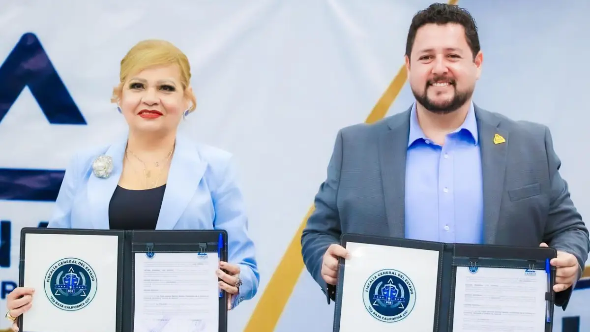 FGE Y CANACO MEXICALI FIRMAN CONVENIO DE COLABORACIÓN PARA FORTALECER LA SEGURIDAD EN EL SECTOR YONKERO
